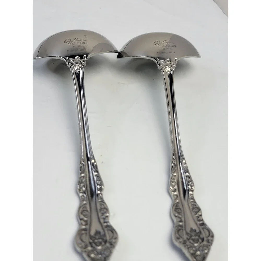 Olga Corsini EXCO Stainless Japan Flatware Lot 27 Floral Rose Serving Pieces